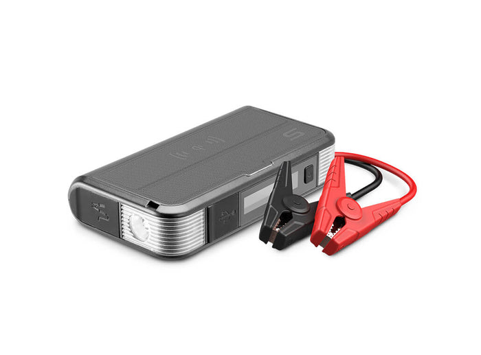 TYPE S 12V 6.0L Battery Jump Starter with Built-in MFi Certified Lightning Cable & LCD Display and 8,000mAh Qi Power Bank