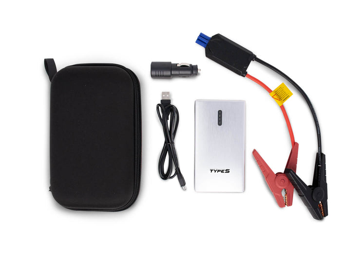TYPE S 12V 6.0L Battery Jump Starter Power Bank with Dual USB Charging and 8,000 mAh Power Bank