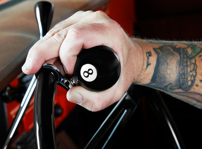 TYPE S Steering Wheel Spinner Knob - 8 Ball